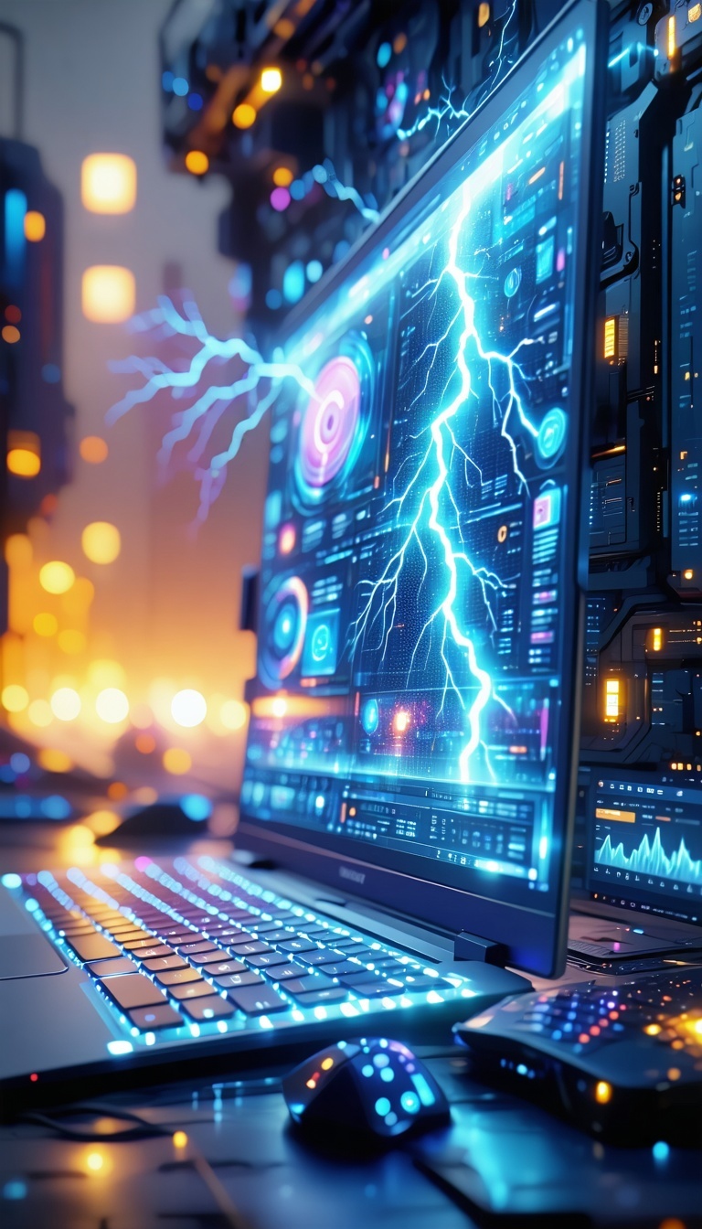 Id like a graphic image of our software scanning data lightning fast   getting it ready for use in AI-1