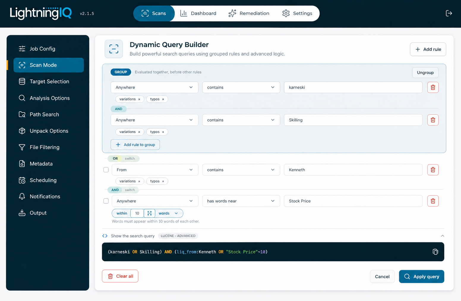 Query Builder LIQ